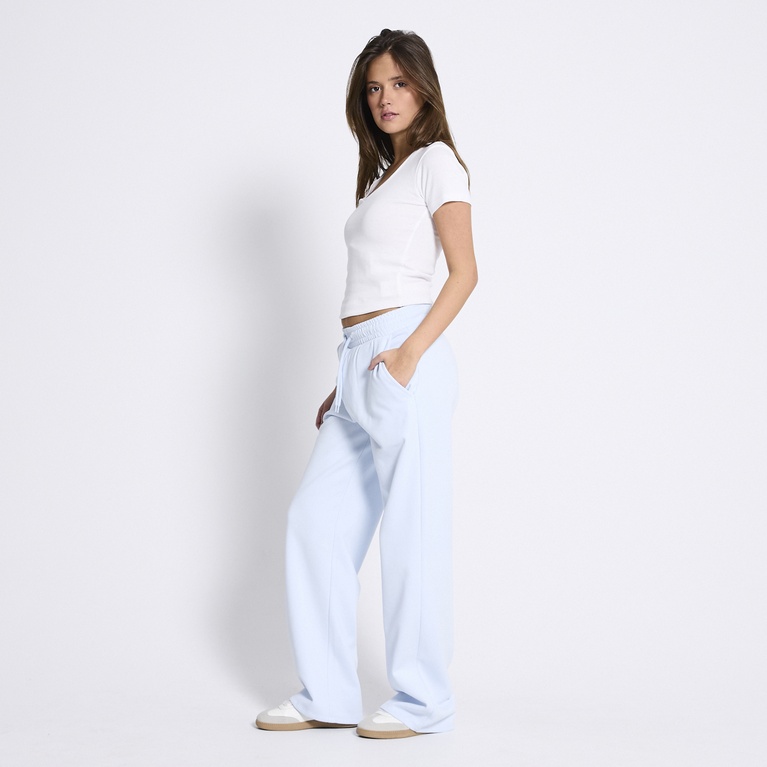 Basic straight sweatpants "Vera" Light blue